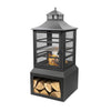 Deko Living Wood Burner Fire Pit Grill & Log Storage