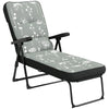 Outsunny Outdoor Lounge Chair W/ Cushion, Foldable Reclining Patio Chair