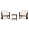 Lausaint 3 Piece Patio Conversation Set Beige Patio Seat