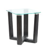 Morden 20\" End Table with Glass Top - Black Truffle
