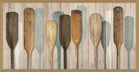 Boat Paddles Framed Linen Textured Artwork - 26
