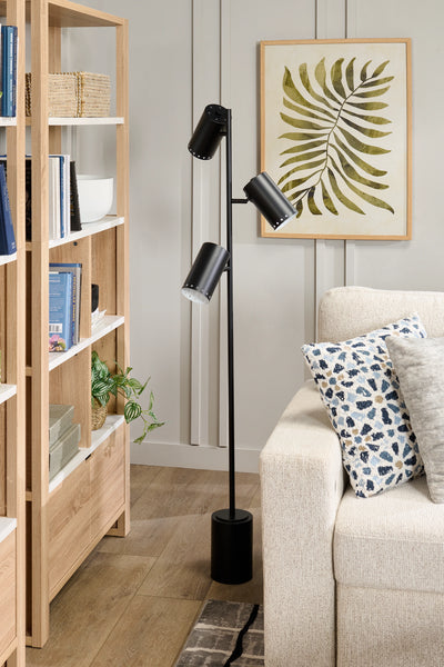 Oscar 36" Contemporary Bookcase with File Drawer – Weathered White and Faux Marble | Bibliothèque contemporaine Owen de 36 po avec tiroir classeur - blanc vieilli et imitation de marbre