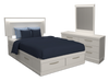 Alpine 5pc Bedroom Set with Storage Bed, Dresser & Mirror, Made in Canada, White - Full