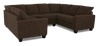 Made in Canada Customizable Sofa Lab Arc U-Shaped Sectional - Teddy Walnut