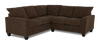 Made in Canada Customizable Sofa Lab Arc 2-Piece Fabric Sectional - Teddy Walnut