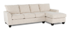 Made in Canada Customizable Sofa Lab Arc Right-Facing Fabric Sofa Chaise – Chenille White