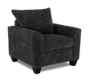 Made in Canada Customizable Sofa Lab Arc 40\" Fabric Chair – Plush Charcoal