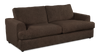 Made in Canada Customizable Sofa Lab Curve 88\" Fabric Sofa – Teddy Walnut