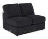 Made in Canada Customizable Sofa Lab Curve 47\" Armless Fabric Loveseat - Teddy Raven
