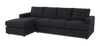 Made in Canada Customizable Sofa Lab Curve Left-Facing Fabric Sofa Chaise – Teddy Raven