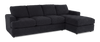 Made in Canada Customizable Sofa Lab Curve Fabric Right-Facing Sofabed Sectional - Teddy Raven