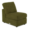 Made in Canada Customizable Sofa Lab Curve 24\" Armless Fabric Chair – Chenille Moss