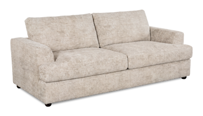 Made in Canada Customizable Sofa Lab Curve 88" Fabric Sofa Bed - Plush Parchment | Sofa-lits personnalisable Curve de Sofa Lab de 88 po fabriqué au Canada en tissu - Plush Parchment