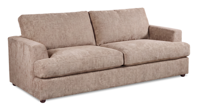 Made in Canada Customizable Sofa Lab Curve 88" Fabric Sofa Bed - Chenille Praline | Sofa-lits personnalisable Curve de Sofa Lab de 88 po fabriqué au Canada en tissu - Chenille Praline