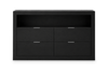 Delta Bedroom 4-Drawer Dresser with Storage Shelf, 57\"W x 33\"H - Black