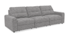 Scott Living Elevate Modular 115\" Chenille Fabric Sofa with Power Sliding - Grey
