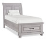 Kylie Platform Storage Bed with Headboard & Frame, Sand - Twin Size