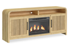 Ridgemont 70” Electric Fireplace TV Stand with Cable Management for TVs up to 80” – Natural Pine