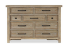 Sonoma Bedroom 9-Drawer Dresser, 62\"W x 42\"H - Light Brown