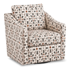 Made in Canada Sofa Lab Customizable Swivel 32\" Fabric Accent Chair – Copper Accent Fabric