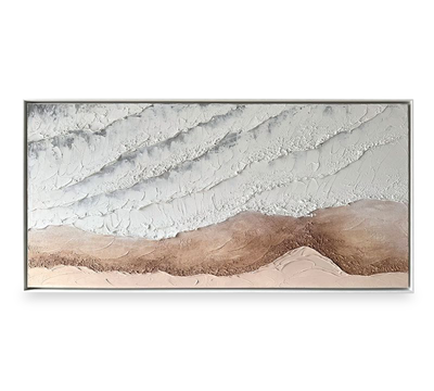 Calm Currents Hand Painted Heavy Textured Wall Art – 36” x 48” | Œuvre d’art murale « Calm Currents » peinte à la main à texture épaisse - 36 po x 48 po