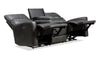 Quest 82.5\" Leather-Look Fabric Power Reclining Sofa - Grey