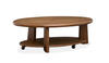 Baltic 30\" Contemporary Coffee Table with Shelf - Tawny Brown
