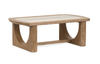 Caroline 50\" Coffee Table with Storage and Marble Top - Riverbend Beige