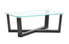 Morden 46.88\" Coffee Table with Glass Top - Black Truffle