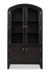 Alma Dining Curio Cabinet with Storage, 42\"W x 78\"H - Charcoal Black