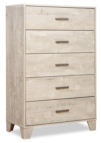 Arbor Bedroom Chest of Drawers, 5-Drawer, 31.5"W x 48.4"H - Driftwood White | Commode verticale de chambre à coucher Arbor de 31,5 po (L) x 48,4 po (H) à 5 tiroirs - bois de grève blanc