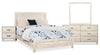 Arbor 6pc Bedroom Set with Panel Bed, Dresser, Mirror & Nightstand, Driftwood White  - Queen Size