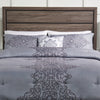 Arista 4-Piece King Comforter Set - Grey