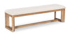 Aspen Dining Bench with Fabric Seat, 64.25\"W - Natural