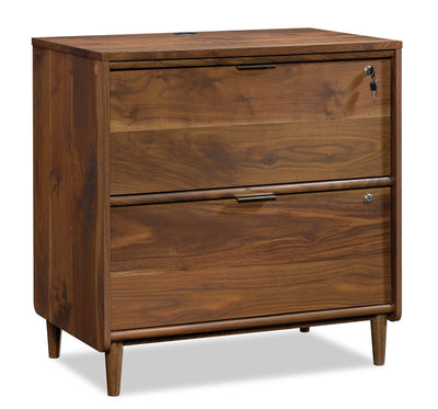 Clifford Place 29.53" Commercial Grade 2-Drawer Filing Cabinet - Gr& Walnut|Classeur Clifford Place de 29,53 po de qualité commerciale à 2 tiroirs - gris et noyer