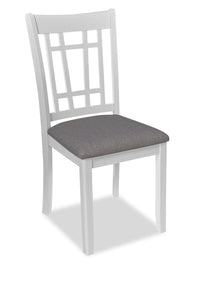 Dena Dining Chair with Linen-Look Fabric -  Dove Grey