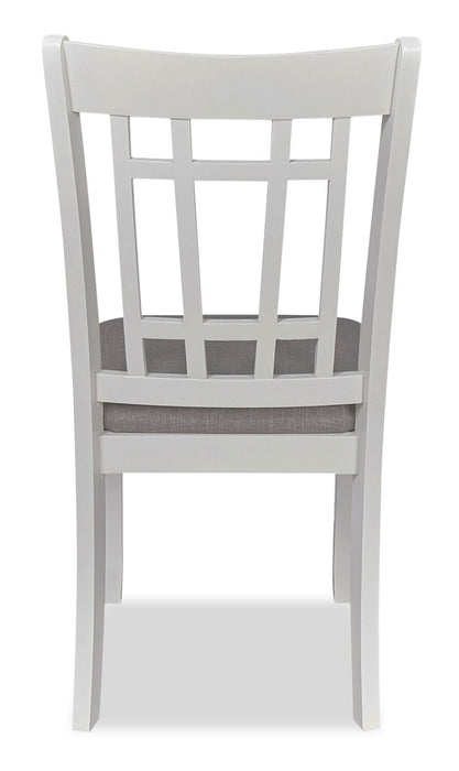 Dena Dining Chair with Linen-Look Fabric - Dove Grey