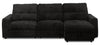 Scott Living Elevate Modular 3-Piece Right-Facing Chenille Fabric Power Reclining Sectional – Ebony