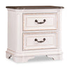 Grace Bedside 2-Drawer Nightstand with Built-in USB Ports, 28\"W x 28\"H - Antique White