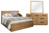 Scott Living Henri 5pc Bedroom Set with Bed, Dresser & Mirror, Wood, Brown - Queen Size