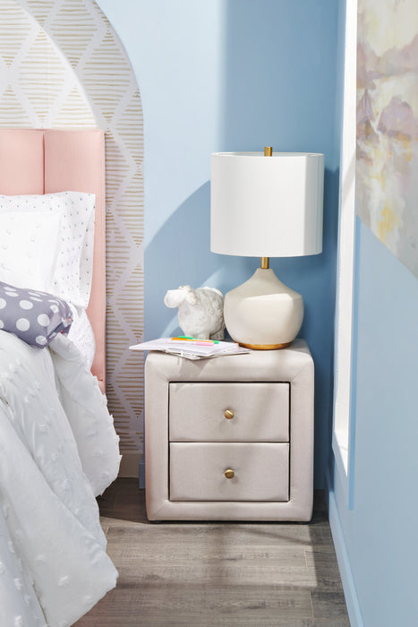 Kort & Co. 25\" Iris Cream and Gold Ceramic Table Lamp