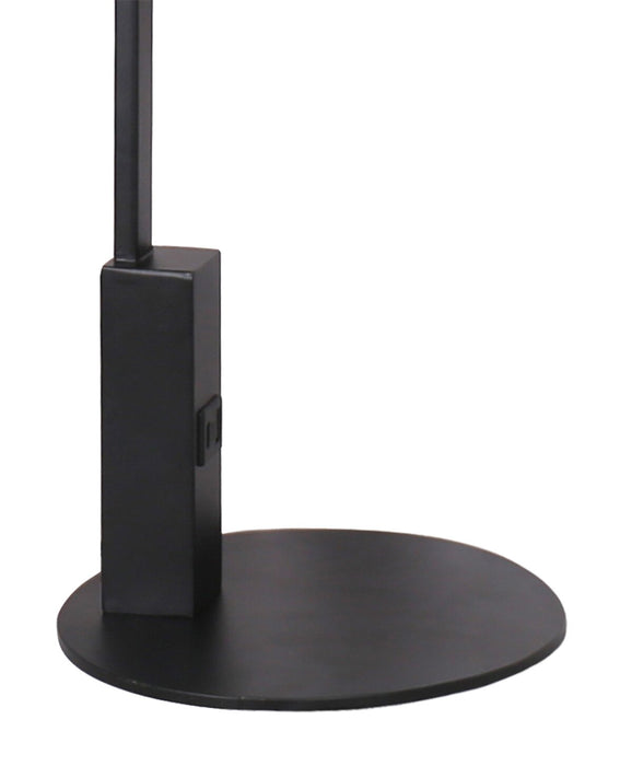 Kort & Co. Jax Matte Black and Gold 2-Piece Set - with Table and Floor Lamp and USB Charging