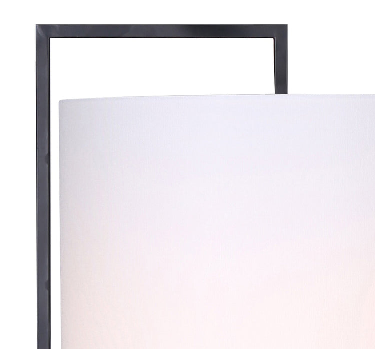 Kort & Co. Jax Matte Black and Gold 2-Piece Set - with Table and Floor Lamp and USB Charging