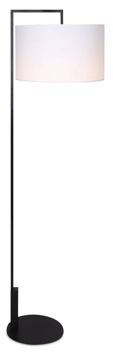 Kort & Co. Jax Matte Black and Gold 2-Piece Set - with Table and Floor Lamp and USB Charging