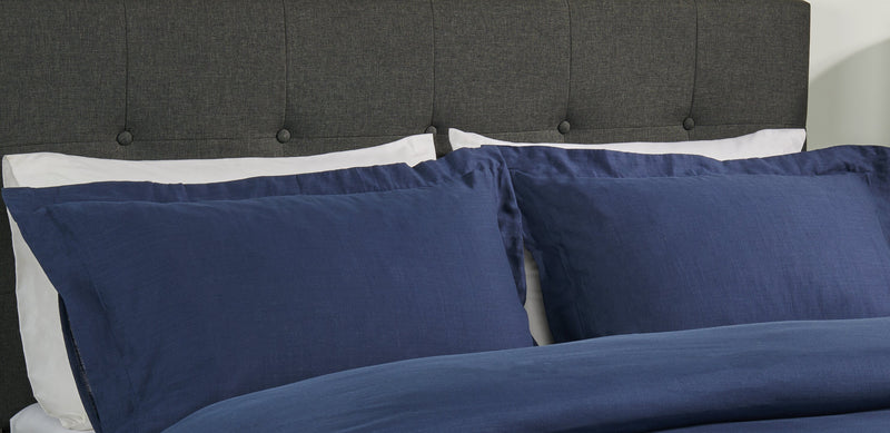 Kort & Co. Indigo 3-Piece Queen Duvet Cover Set - Navy