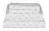 Kort & Co. Flower 4-Piece King Sheet Set - Blue and White