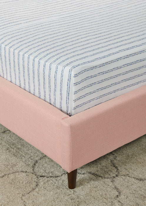 Kort & Co. Stripe 4-Piece Queen Sheet Set - Blue and White