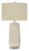 31\" Cream Ceramic Table Lamp