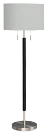 60\" Nickel Metal Floor Lamp