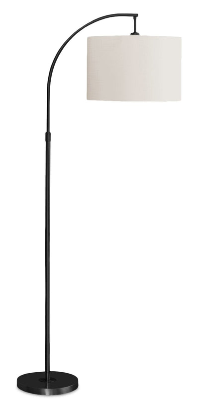65" Black Metal Arc Floor Lamp|Lampe à pied arquée de 65 po en métal noir